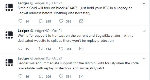 what exchanges are supporting bitcoin gold